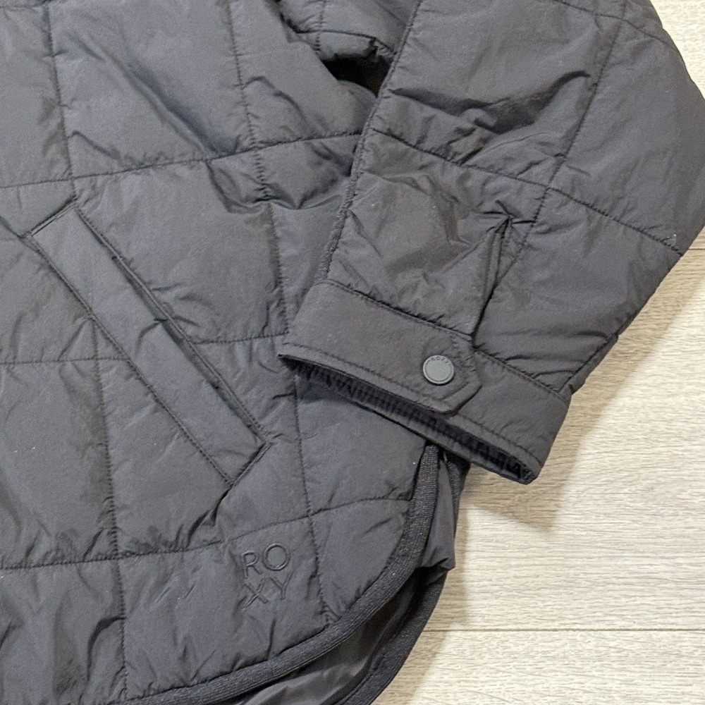 Roxy Women's XL Quilted Puffer Jacket Black Lightweight Zip Up NWT - Picture 5 of 9